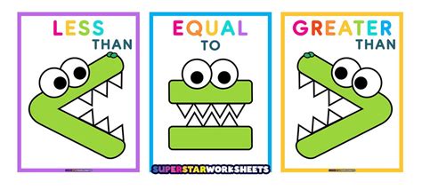 Greater Than Sign Less Than Sign Superstar Worksheets, 47% OFF