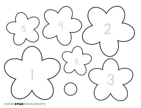 Flower Patterns To Cut Out For Kids