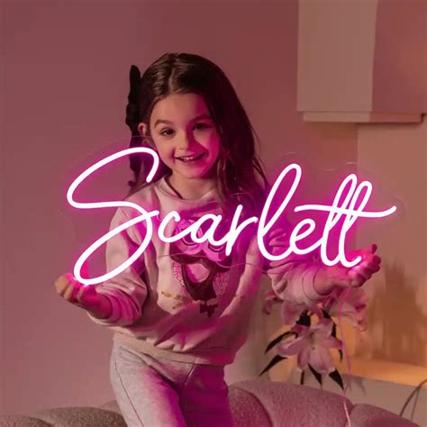 Scarlett Name Neon Sign - Make Your Mark with Customized Brilliance ...