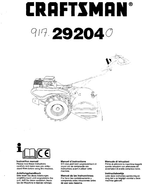 Craftsman 917292040 User Manual TILLER Manuals And Guides L0030146