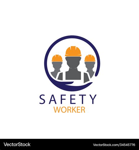 Safety worker logo designs for construction Vector Image