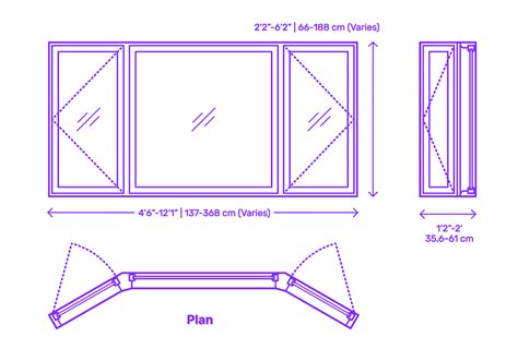 Bay & Bow Windows Dimensions & Drawings | Dimensions.com