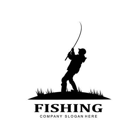 fishing logo icon vector, catch fish on the boat, outdoor sunset silhouette design 7687479 ...