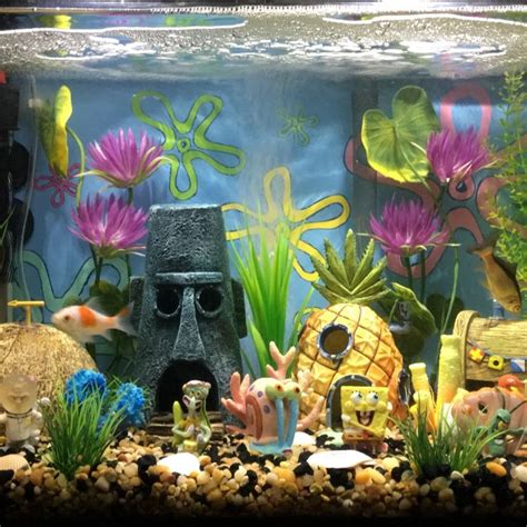 SpongeBob Aquarium Decorations Ideas | Spongebob fish tank, Aquarium decorations, Aquarium fish