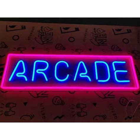 Retro Arcade Neon Sign for Gamers | Arcade & Games Room Wall Sign