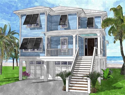 Elevated, Piling and Stilt House Plans - Coastal House Plans from Coastal Home Plans