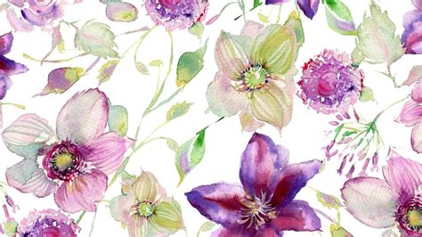 Watercolor Flowers Desktop Wallpapers - Top Free Watercolor Flowers Desktop Backgrounds ...