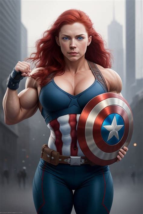 Ms. Captain America Strength - AI Generated Artwork - NightCafe Creator