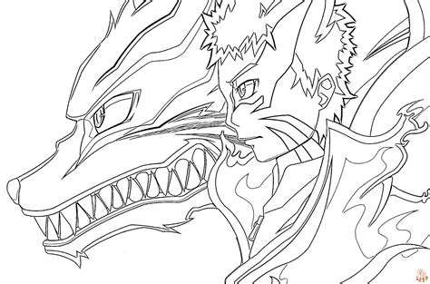 Naruto Nine Tailed Fox Coloring Pages