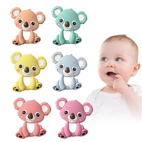 Baby Teethers Silicone Teething Toys Cute Koala Chew Koala Teether Baby ...