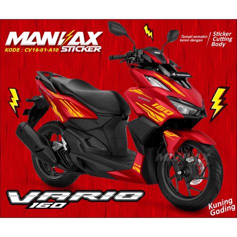 CUTTING STICKER HONDA VARIO 160 - STIKER NEW VARIO 160 - STRIPING VARIO ...