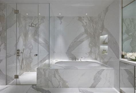 Statuario Marble Tiles In Bathroom