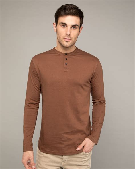 Buy Brown Plain T-Shirt For Men Online India @ Bewakoof.com