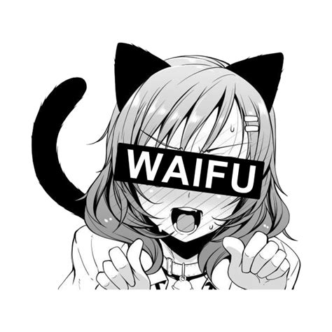 Neko Girl Waifu - Anime - Neko Girl Waifu Anime - Pin | TeePublic