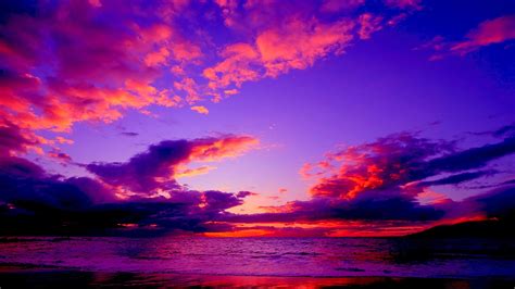 DRAMATIC CLOUDS Sunset Sky Sea Nature Wallpaper Hd 1080p (With images ...