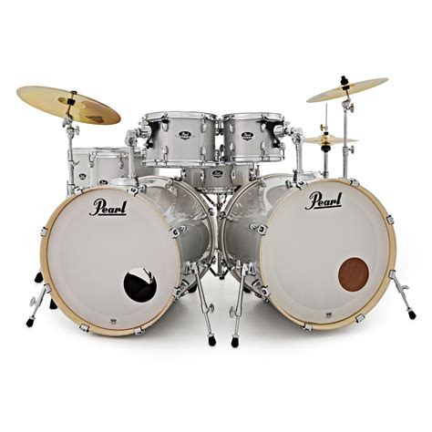 DISC Pearl EXX Export 7pc Double Bass Drum Kit, Arctic Sparkle at Gear4music