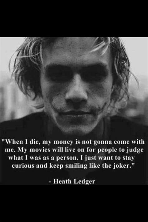 Heath Ledger... this quote makes me so sad Joker Heath, Joker Joker, Great Quotes, Me Quotes ...