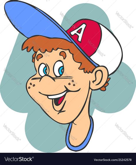 Boy face cartoon men Royalty Free Vector Image