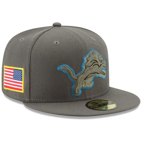 Men's New Era Olive Detroit Lions 2017 Salute To Service 59FIFTY Fitted Hat