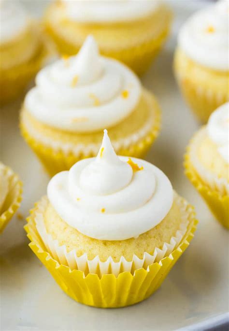 Mini Lemon Cupcakes with Lemon Buttercream Icing - Delicious Little Bites