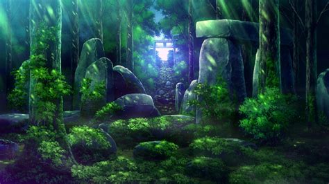 The Best 10 Scenery Anime Forest Background Night