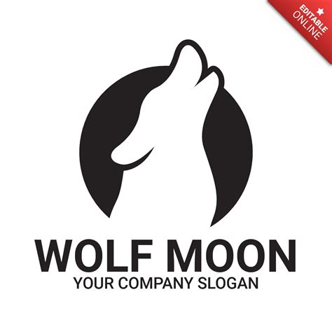 Wolf Moon Logo Design Template | Free Design Template