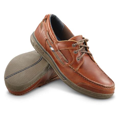 Men's Sebago® Triton™ 3-eyelet Leather Casual Shoes, Brown - 235358, Boat & Water Shoes at ...