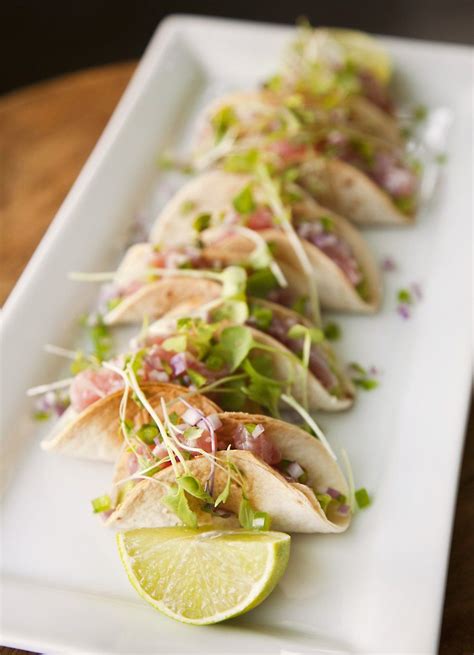 Yellowfin Tuna Ceviche Tacos