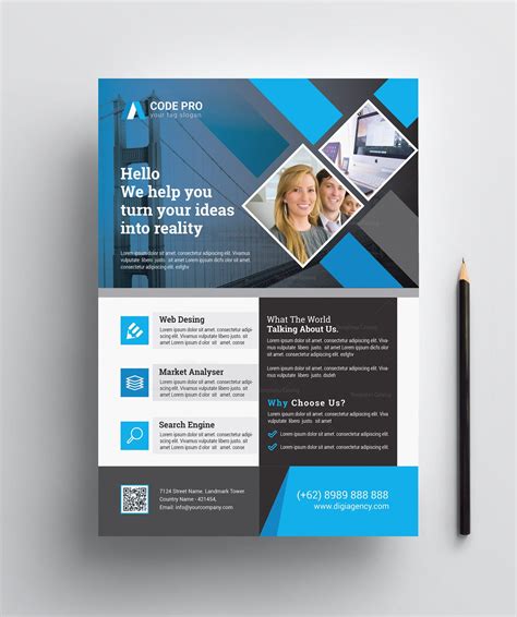 Print Ready Corporate Flyer Design · Graphic Yard | Graphic Templates Store