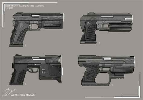 sci fi pistol concept art - shopspeakerwallmountingbracket