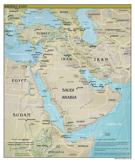 Detailed Map Of Middle East – Get Map Update