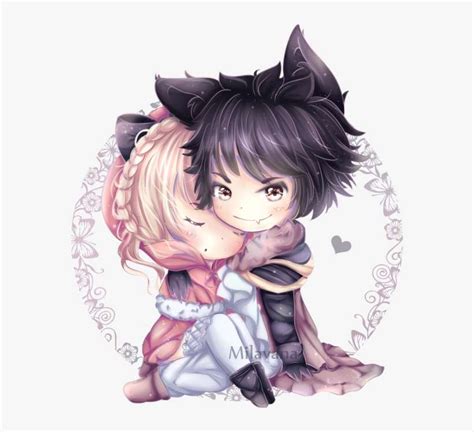 Download Anime Wolf Boy Chibi - Anime Cute Chibi Wolves Couple | Transparent PNG Download | SeekPNG