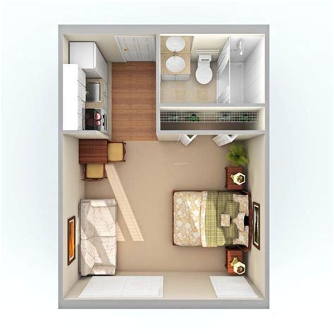 Small Studio Apartment Layout Design Ideas (64) - home design | Studio apartment floor plans ...