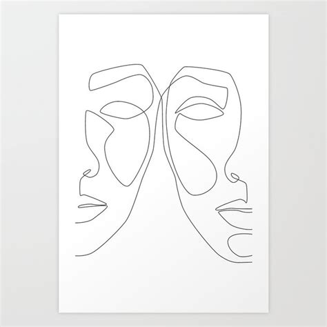 Double Face Art Print by Explicit Design | Society6