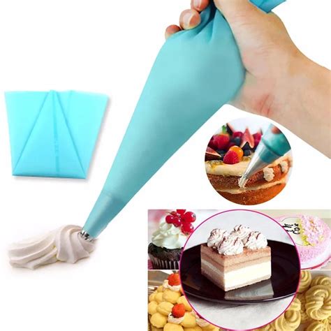 2018 Silicone squeeze flower bag cake cookies cream squeeze DIY Icing Piping Cream Pastry Bag ...