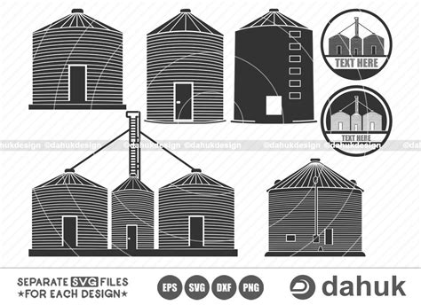 Grain Bin SVG, Feed Bin SVG, Grain Elevator SVG, Grain Bin Vector, Cut File, for Silhouette, Svg ...