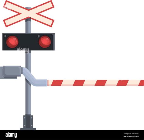 Railroad cross icon cartoon vector. Train road. Traffic signal Stock Vector Image & Art - Alamy