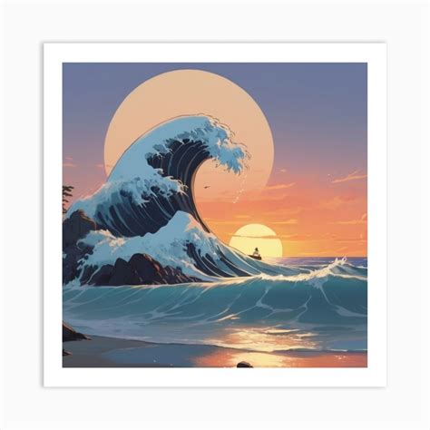 Great Wave Art Print by medart - Fy