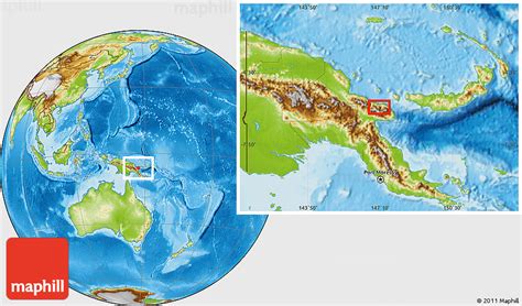 Physical Location Map of Sorong