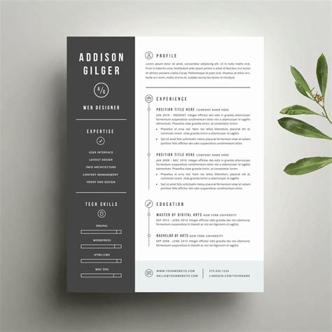 Resume Cover Page Template Free