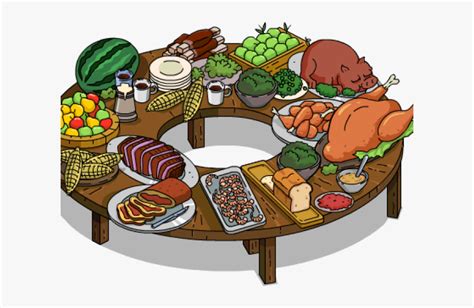 Buffet Table Cliparts - Buffet Clipart, HD Png Download - kindpng