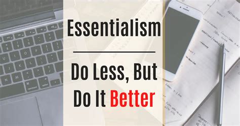 Essentialism: Do Less, But Do It Better - The Insignificant Soul