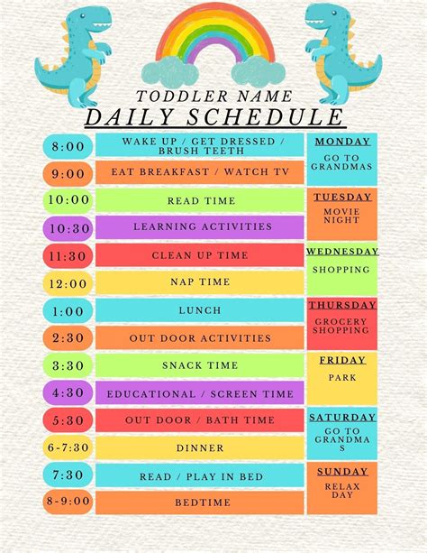 Toddler/kids Daily Schedule boy Version - Etsy Canada in 2024 | Daily ...