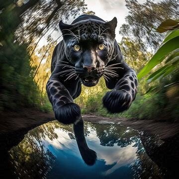 Real Black Panther Jumping