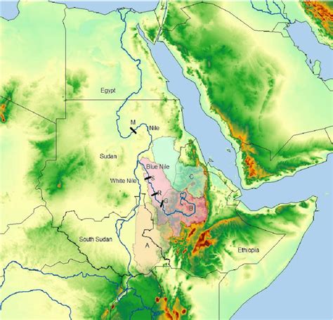 South Sudan Nile River Map