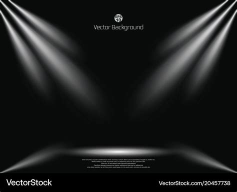 Dark black background with lighting spotlight Vector Image