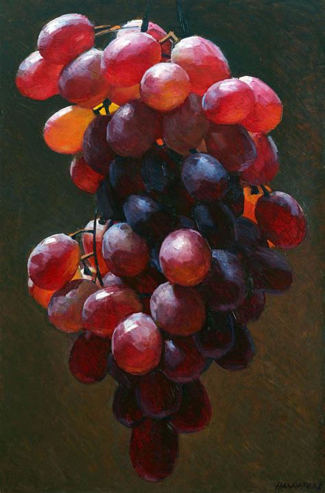 GRAPES, BY ROBERT HANNAFORD | Grape painting, Fruit painting, Grape oil