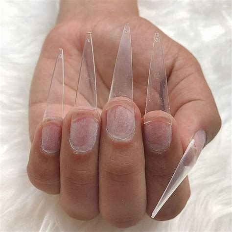 Nails 500PCS Lavish Long Clear Stiletto Nail Tips For Acrylic Nails - Walmart.com - Walmart.com