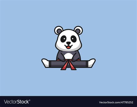 Kung fu panda logo design template Royalty Free Vector Image