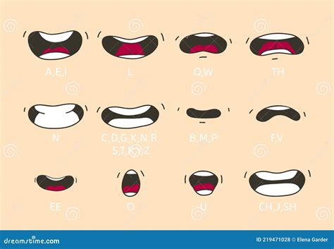 Kid Mouth Animation, Different Facial Expressions Royalty-Free Illustration | CartoonDealer.com ...